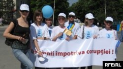 Protest la Orhei împotriva corupției în martie 2009