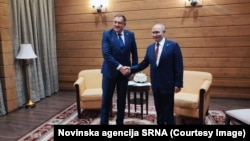 Sastanak Milorada Dodika, bivšeg predsjednika RS i Vladimira Putina, ruskog predsjednika u Sočiju, 2. oktobar 2025. 