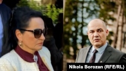 Ish-kryetarja e Gjykatës Supreme në Mal të Zi, Vesna Medenica, dhe ish-kryetari i Budvës, Millo Bozhoviq. 