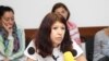 Силвия Великова по време на срещата между колегията на БНР и СЕМ