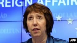 ЕО-ның сыртқы саясат жөніндегі өкілі Кэтрин Эштон. Брюссель, 14 мамыр 2012 жыл.