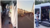 Colaj din capturi de ecran de pe un video publicat de Inspectoratul General pentru Migrație al MAI, în care apar migranți care locuiau în vagoane vechi la Băcioi, mun. Chișinău