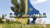 UKRAINE – A sign marks the entrance to the Sea of Azov port city of Berdyansk, 173km southeast of Zaporizhzhia. Berdyansk, June 18, 2022 