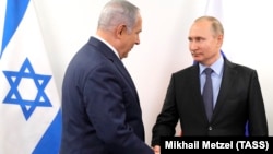 Биньямин Нетаньяху и Владимир Путин во время встречи в Москве 29 января 2018