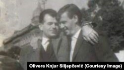 Na fotografiji: Lijevo Ostoja Slijepčević, desno Tomislav Pejić, sastanak braće u Zagrebu