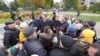 Митинг за отставку Павла Лоханова. Ганибаев — крайний слева.