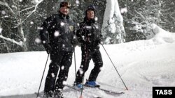 Аляксандар Лукашэнка і Дзьмітрый Мядзьведзеў у Сочы, 2012 год