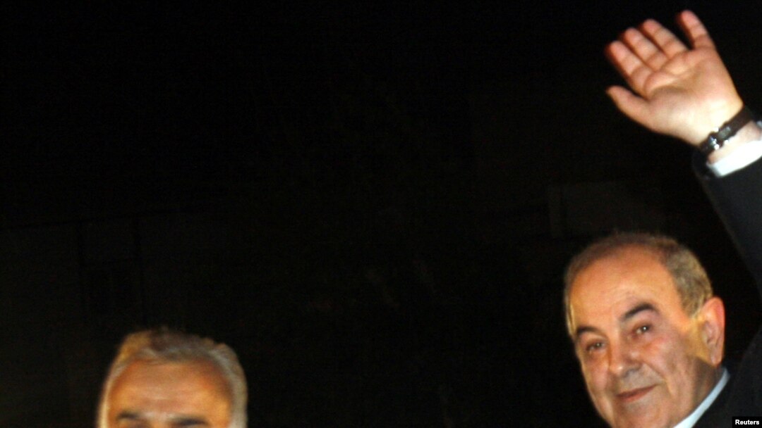 İyad Ələvi tərəfdarlarını salamlayır, 26 mart 2010