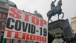 Belgrade Protesters Defy Ban, Gather To Call For End To Anti-COVID Measures