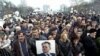 Supporters of the late Yugoslav president Slobodan Milosevic waited today to enter the Museum of the Revolution, where his coffin is displayed in Belgrade