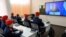 Кадеты казачьих войск смотрят обращение Путина