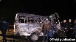 Վթար Գյումրի-Երևան ավտոճանապարհին` Հոռոմ գյուղի խաչմերուկում, 10-ը նոյեմբերի, 2014թ. 