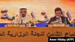 Saudi Energy Minister Khaled al-Faleh (center) and Russian Energy Minister Aleksandr Novak at a recent OPEC meeting.