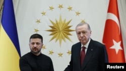 دیدار ولودیمیر زلسنکی، رئیس جمهور اوکراین با رجب طیب اردوغان، رئیس جمهور ترکیه
