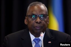 Secretarul Apărării din SUA, Lloyd Austin, la întâlnirea grupului de sprijin pentru Ucraina de la Ramstein, 19 martie 2024.