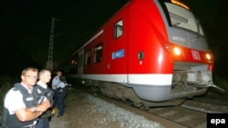 Trenul regional în care s-a produs atacul de luni seară în Bavaria