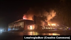 Пожежа в місті Короча в Бєлгородській області РФ після атаки БпЛА