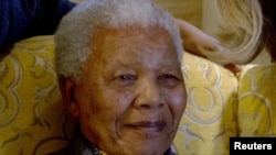 Former President Nelson Mandela at his home in Qunu in August 2012