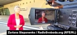 Єврокомісарка з внутрішніх справ Ілва Йоганссон під час інтерв'ю кореспондентці Радіо Свобода Зоряні Степаненкоі, Брюссель, 18 вересня 2024 р.