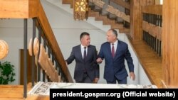 Igor Dodon și Vadim Krasnoselski la Condrița