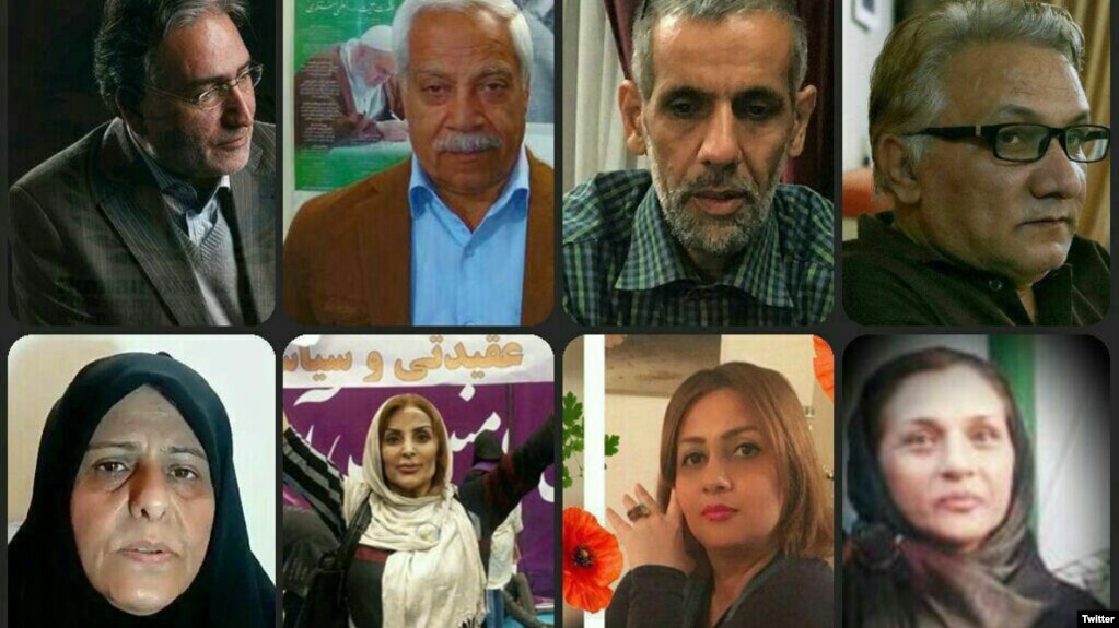 FILE - Some of the activists detained in Iran since July 2019.