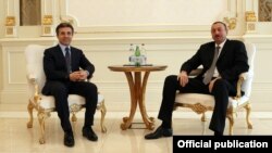 Бидзина Иванишвили и Ильхам Алиев (архивная фотография)