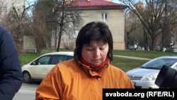 Валянціна Навумава на акцыі «недармаедаў» у Горадні, архіўнае фота
