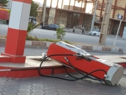A gas station was attacked in Iran protests in Andimeshk township. November 16, 2019