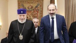 Armenia - Catholicos Garegin II meets with the Prime Minister Nikol Pashinian in the Mother See of Holy Echmiadzin, November 14, 2018