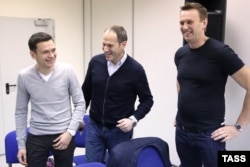 Илья Яшин, Михаил Шац и Алексей Навальный
