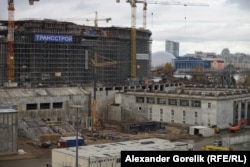 Строительство "Крестовского" в октябре 2013 года