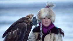 Жетінші сыныпта оқитын бүркітші қыз