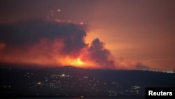 Tym dhe zjarr në jug të Libanit, ku Izraeli tha se kreu sulme parandaluese kundër Hezbollahut, i cili lëshoi qindra raketa dhe dronë në drejtim të Izraelit, 25 gusht 2024.