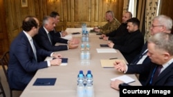 Зустріч принца Рези Пехлеві з президентом України Володимиром Зеленським на полях Мюнхенської конференції з безпеки