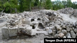 Раскопанная часть древнего городища