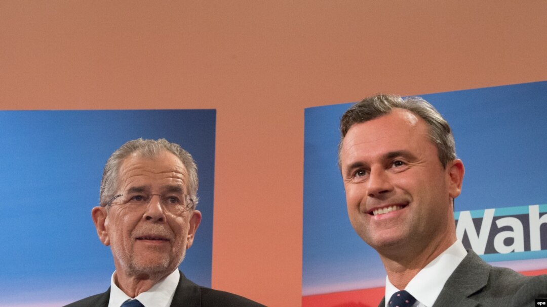 Kandidati za predsjednika Austrije Norbert Hofer (d) Alexander Van der Bellen