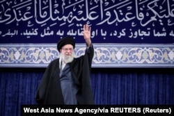 Али Хаменей по време на публично събитие в Техеран, 17 февруари 2026 г.