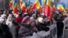 Protest antiguvernamental organizat de Partidul Socialiștilor în fața Președinției, Chișinău, 22 februarie 2025.