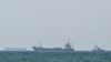Vessels anchored off the coast of Sharjah in the United Arab Emirates, near the Strait of Hormuz on May 21.