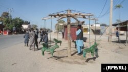 کودکان شهر شبرغان در حال تجلیل از عید قربان