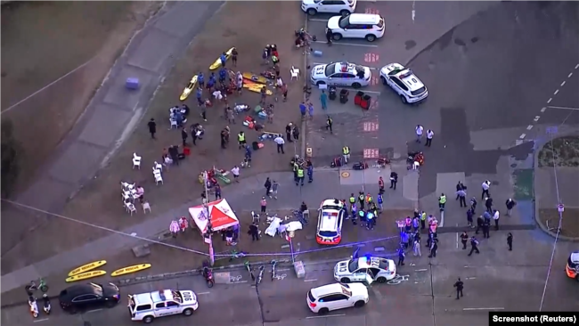 Pamje nga lart e incidentit me të shtëna na Australi.