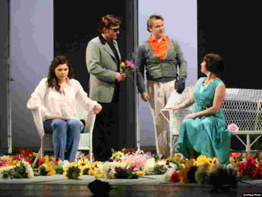 Tatiana, Olga, Oneghin și Lensky - Evgeny Onegin, A. Serban, Narodni Divadlo, Mar2009