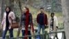 Iran -- An Iranian couple walk in a park in the capital Tehran, March 14, 2017