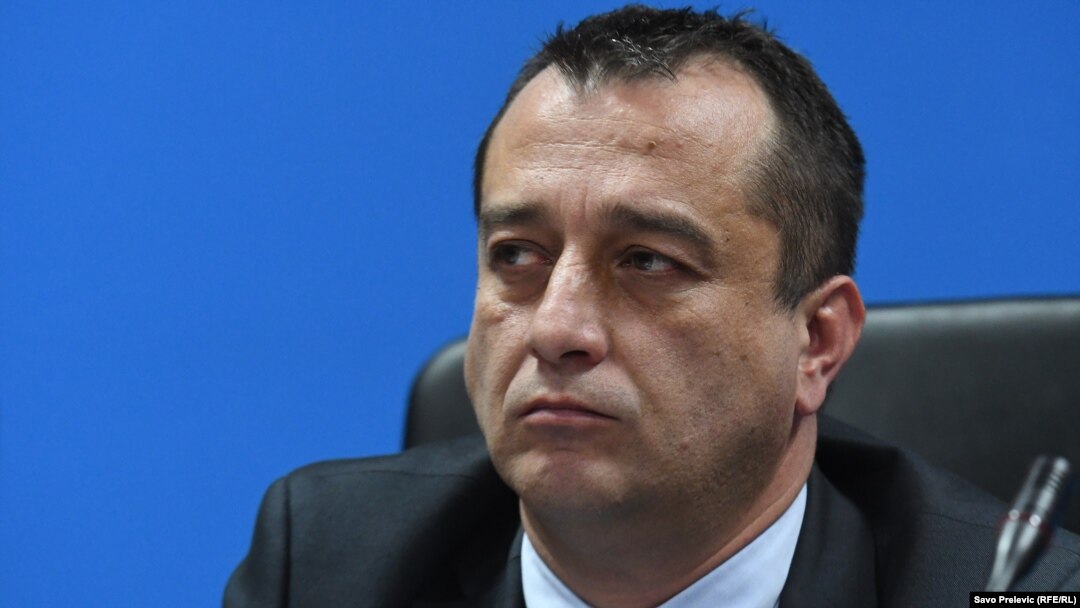 Saša Čađenović na konferenciji za medije, Podgorica