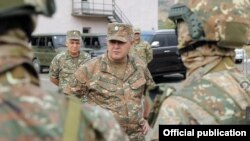 Armenia -- General Artak Davtian inspects Armenian troops deployed in Tavush province.