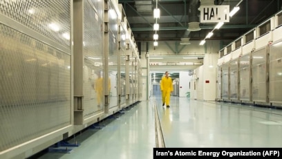 The interior of the Fordow uranium conversion facility in Qom in 2019.