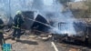 Рятувальники ліквідують пожежу, що виникла внаслідок російського удару на Харківщині, архівне фото
