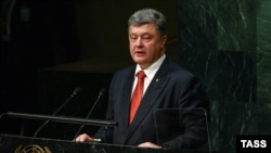 Петр Порошенко в Нью-Йорке, 27 сентября 2015