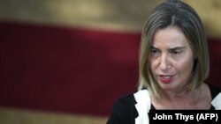 Шефицата на европската дипломатија Федерика Могерини, Брисел, 28.06.2018.