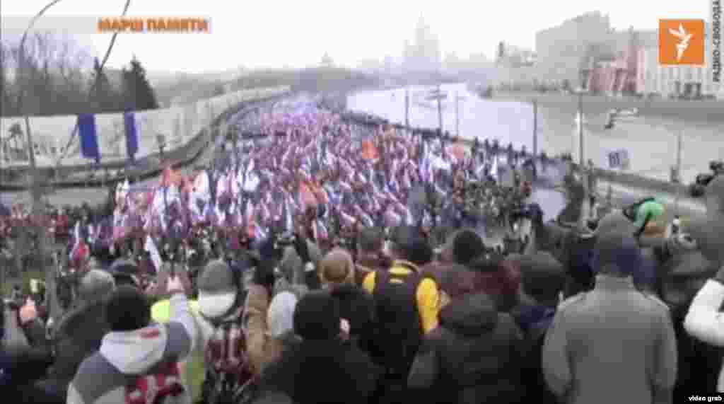 Russia -- March in the memory of Boris Nemtsov in Moscow, March 1, 2014
